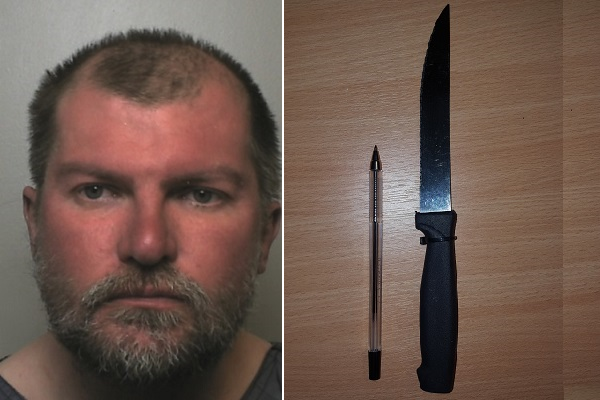 Man jailed for brandishing knife on train