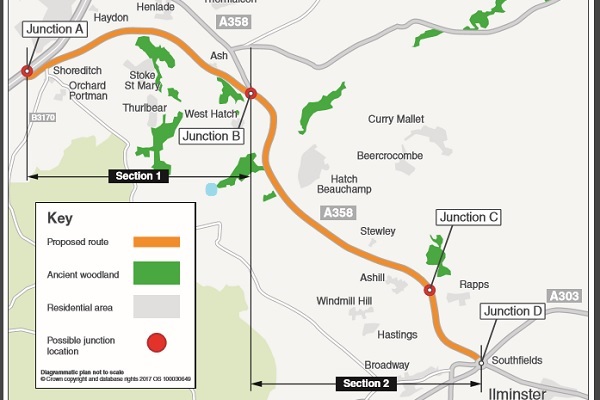 View proposed A358 & J25a Plans