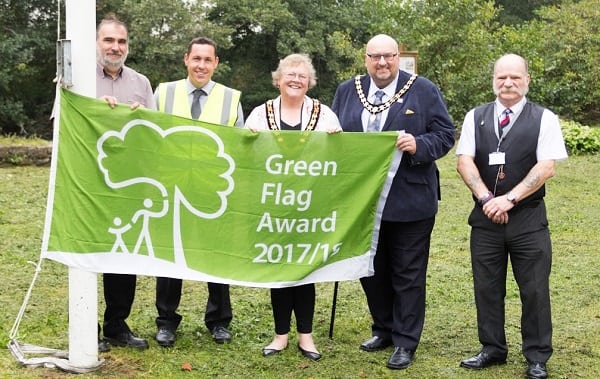 Green Flags raised in five parks and open spaces