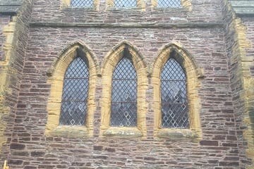 Damage caused to historic church windows