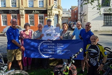 TACC presents it's cycling petition to Taunton MP