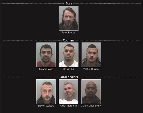 Nine sentenced for £1 million drugs conspiracy