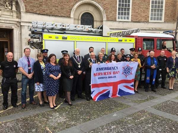 Flag raised in honour of Emergency Services