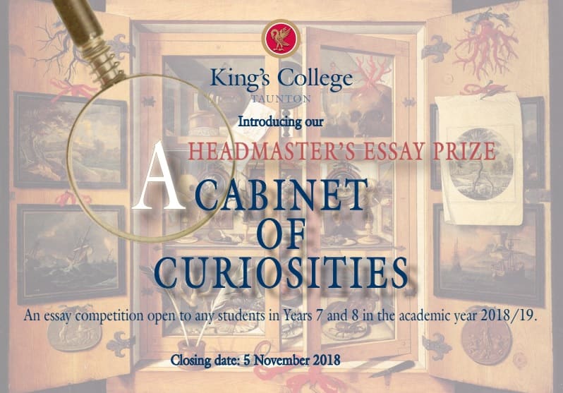 Headmaster's £200 first prize essay writing competition