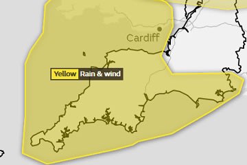 MET Office issue yellow warning
