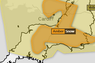 MET office issue Amber warning for snow