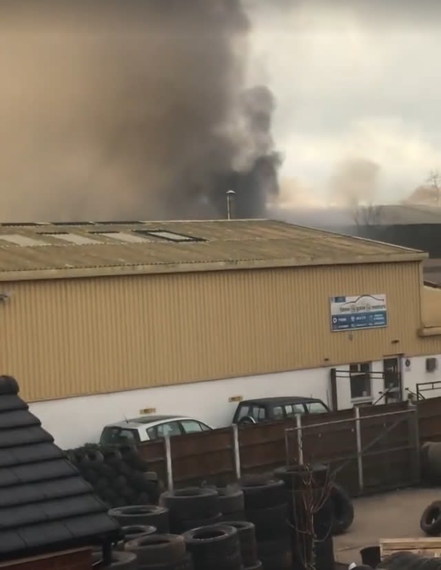 Fire at RW Gale on Wellington Industrial Estate