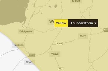 Thunderstorm – Yellow Warning Issued